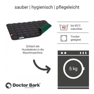 Doctor Bark® Hunde-Wendesteppdecke - Grau-Grün - L 100 x 80cm