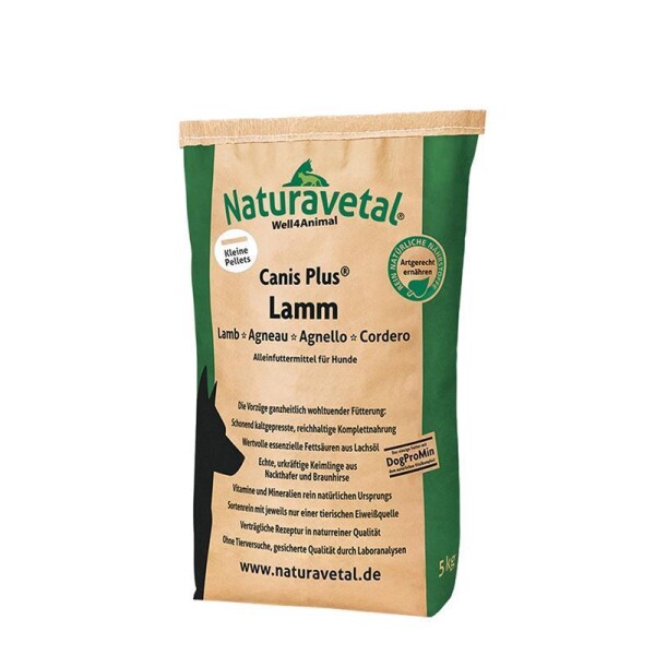 Naturavetal® Canis Plus LAMM 5kg - kleinere Pellets