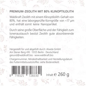 Waldkraft® Zeolith - Naturmineral mit 80% Klinoptilolith 240g - Glas